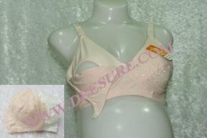 เสื้อในให้นมลูก แบบไม่มีโครงผ้ามัน สีโอวัลติน