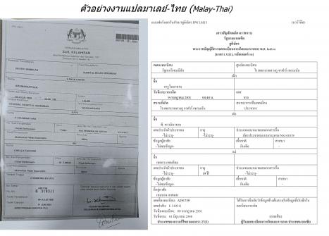 ผลงานแปลภาษามาเลย์