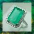 R00047: แหวนมรกตโคลัมเบีย 4.1 ct. ล้อมเพชร