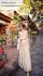 เดรสยาวแขนกุด ผ้าชีฟอง ใส่ไปงานแต่งงาน สีแอพพริคอท ออกงาน พร้อมส่ง