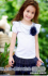 เสื้อยืดสีขาว แขนตุีกตา
