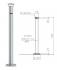 เสากั้นสเตนเลสแบบเพลต รุ่นถอดออกได้ (PAC-7B)