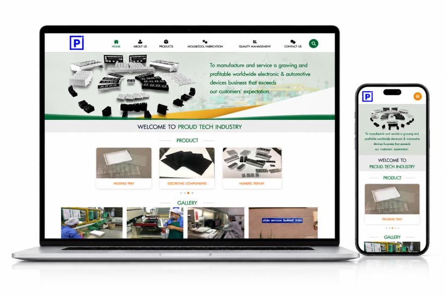 Proud Tech Industry desktop view — BangkokSync Web Builder website by BangkokSync