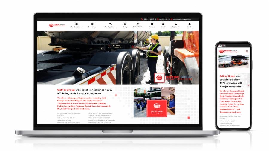 SriThai Group desktop view — BangkokSync Web Builder website by BangkokSync