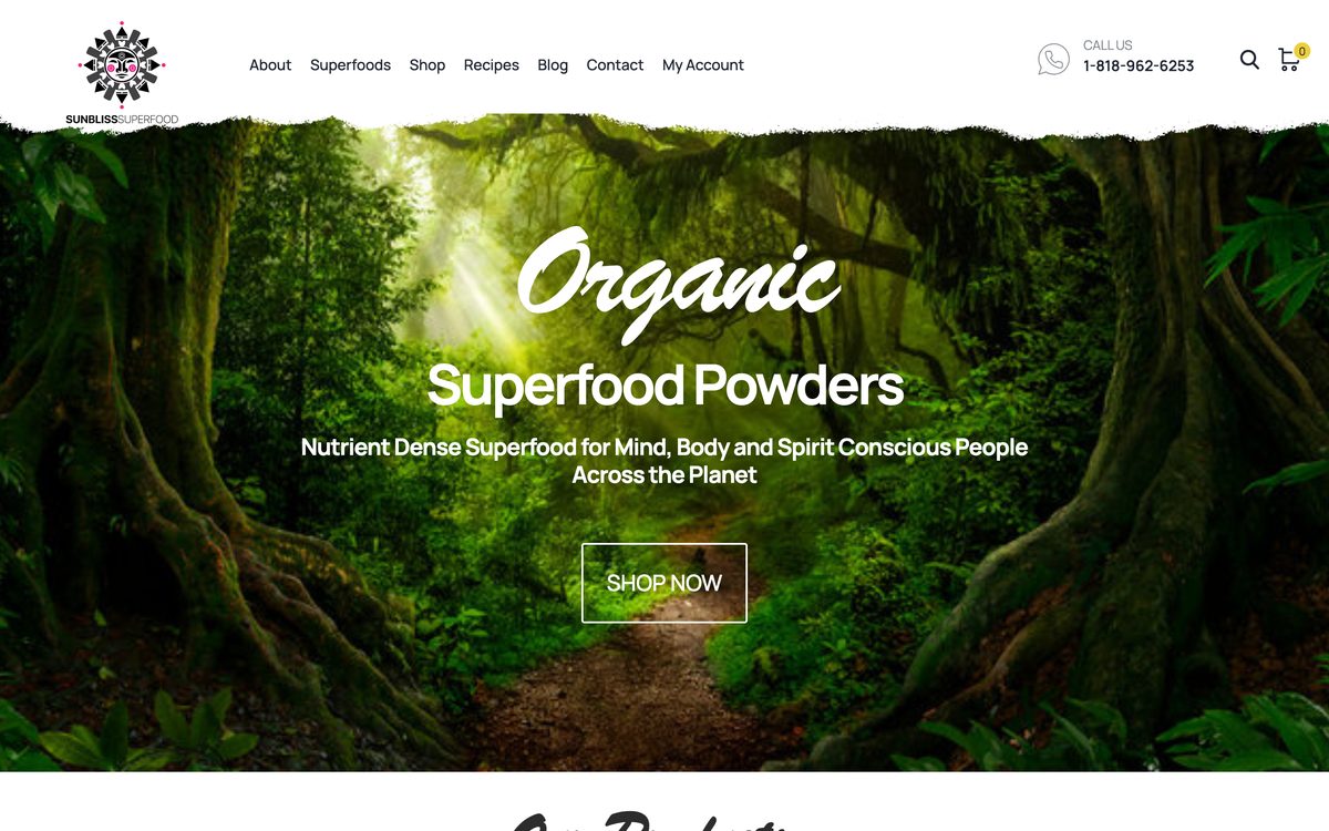 Sunbliss Superfood storefront